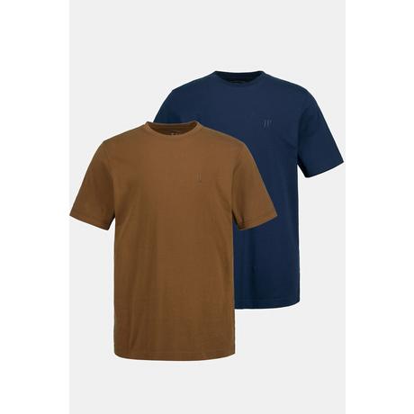 JP1880  T-shirts Basic à col rond, en lot de 2 - jusqu'au 8 XL 