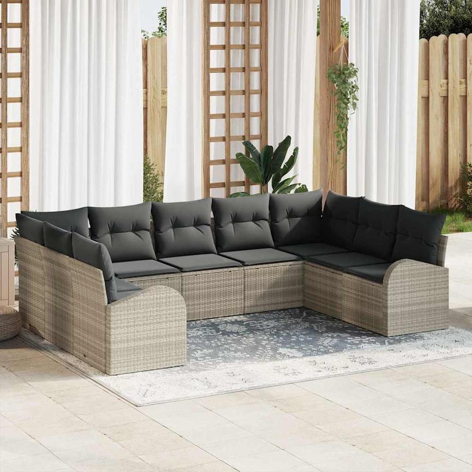 VidaXL Ensemble de canapé de jardin poly rattan  