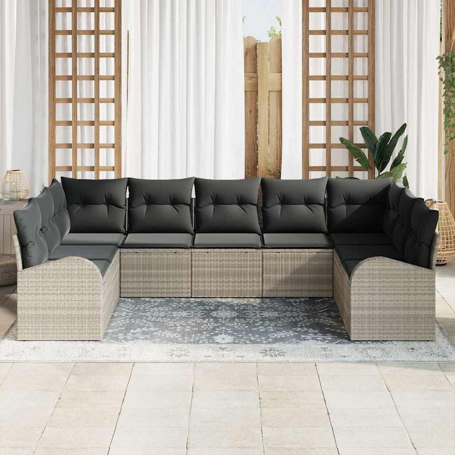 VidaXL Ensemble de canapé de jardin poly rattan  