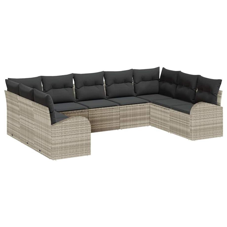 Ensemble de canapé de jardin poly rattan