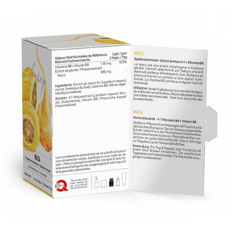 Sekoya Swiss  Maca | Gegen Wechseljahresbeschwerden 