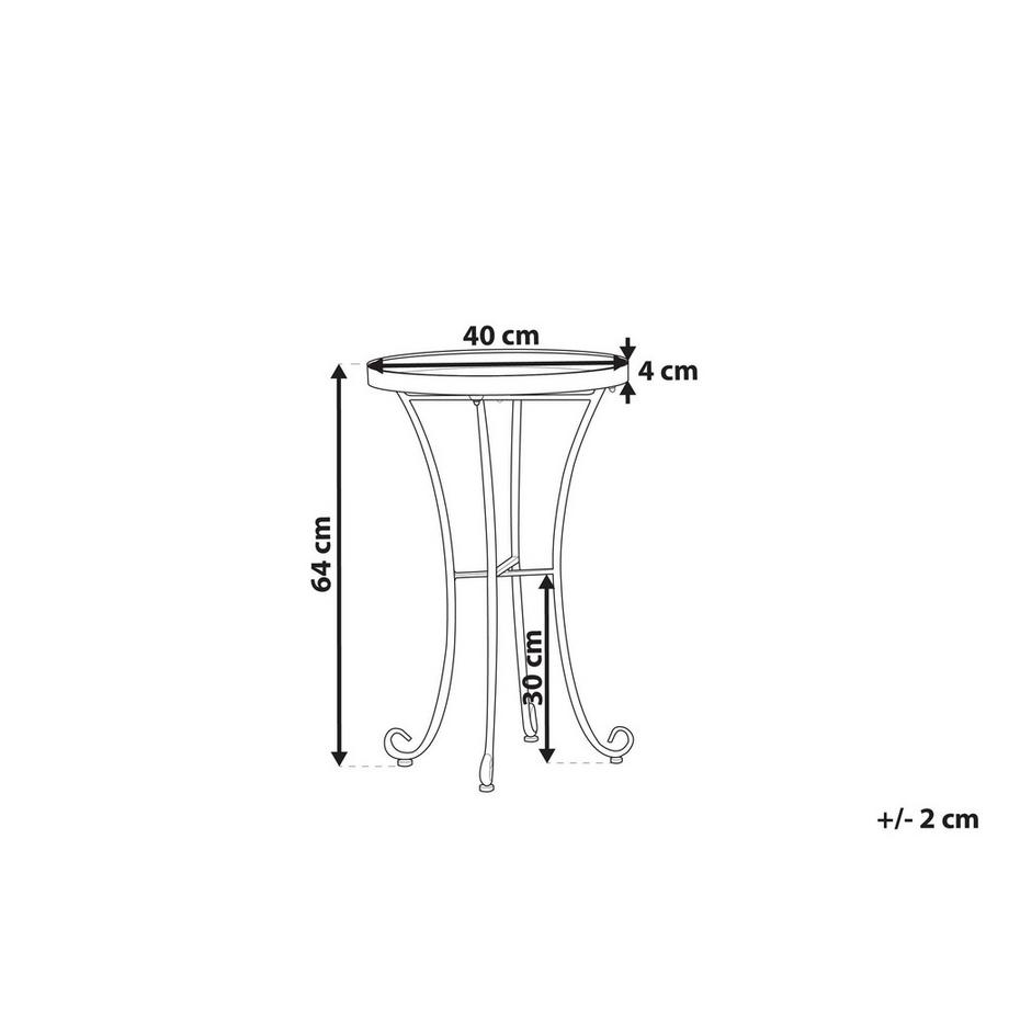 Beliani Outdoor Beistelltisch aus Eisen  CAVINIA  