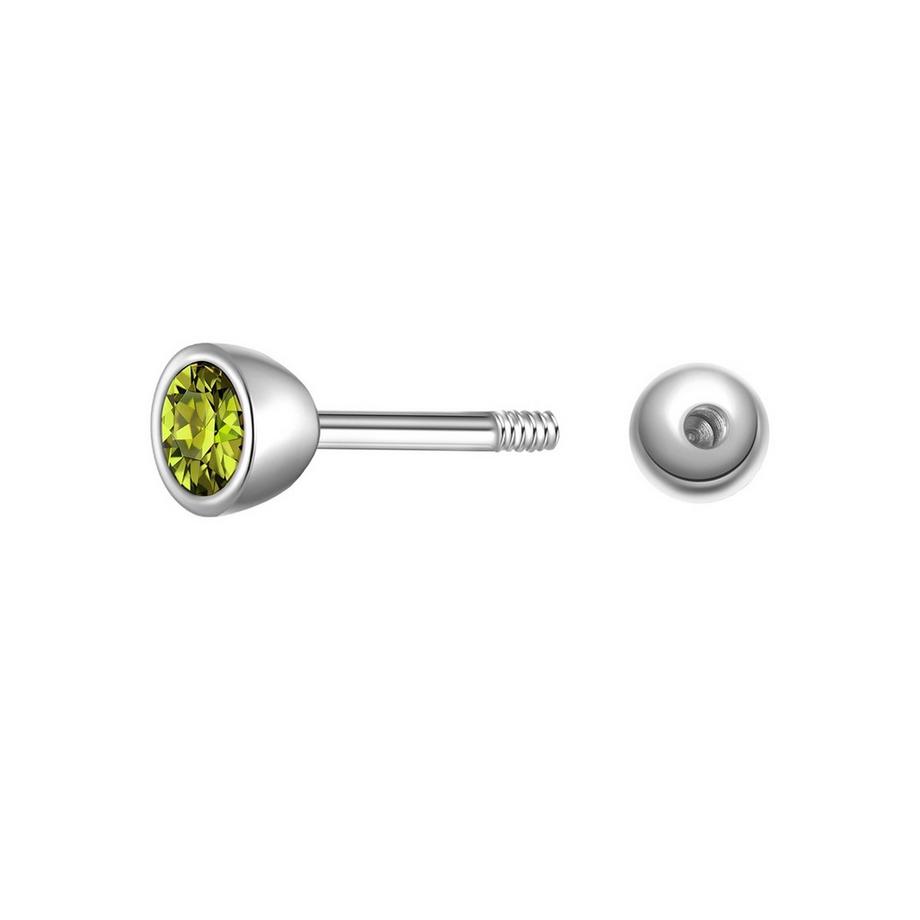 Glanzstücke München  Piercing Geburtsstein Sterling Silber Zirkonia 