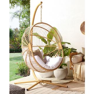 Beliani Fauteuil suspendu avec support en Polyrotin Boho ACRI  