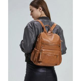 Only-bags.store Lederrucksack, Eleganter 2 in 1 Rucksack Handtasche Umhängetaschen Moderner Wasserdichter Anti-Diebstahl Stadtrucksack Reisetasche  