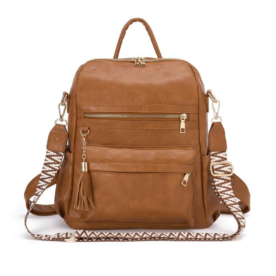 Lederrucksack, Eleganter 2 in 1 Rucksack Handtasche Umhängetaschen Moderner Wasserdichter Anti-Diebstahl Stadtrucksack Reisetasche