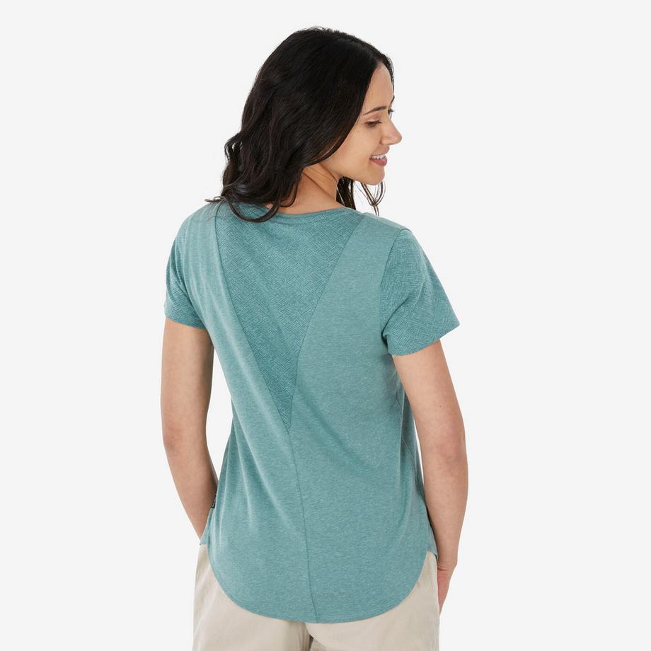 QUECHUA  T-shirt donna maniche corte regular fit cotone 