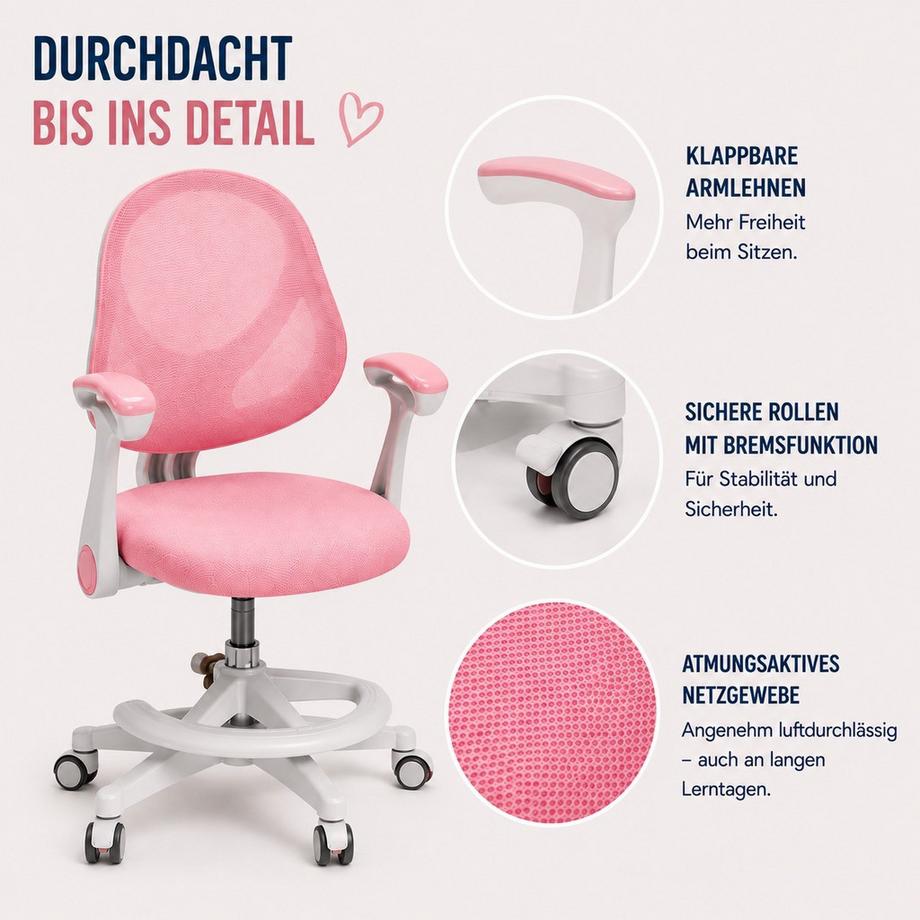KAMA chaise de bureau ergonomique pour enfants  