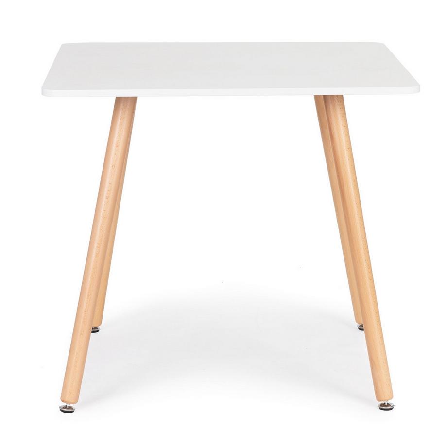 Moderner quadratischer Küchentisch aus Holz 80x80 cm