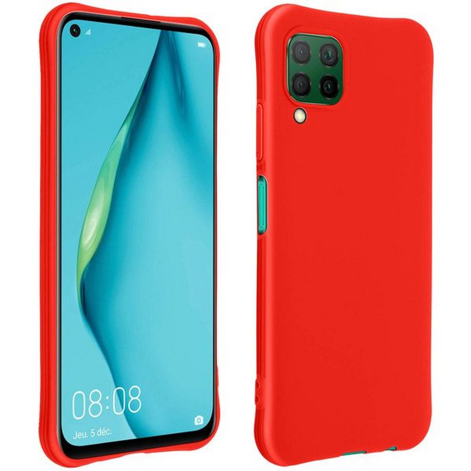 Avizar  Coque Huawei P40 Lite Silicone Rouge 