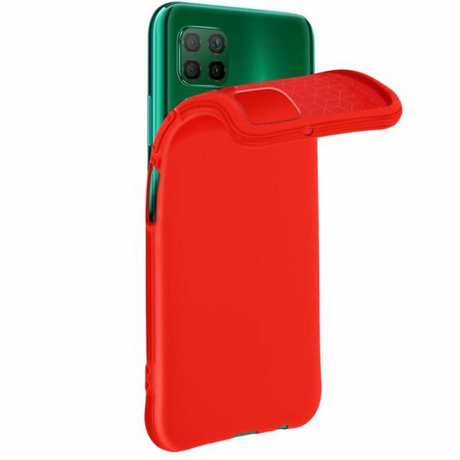 Avizar  Coque Huawei P40 Lite Silicone Rouge 