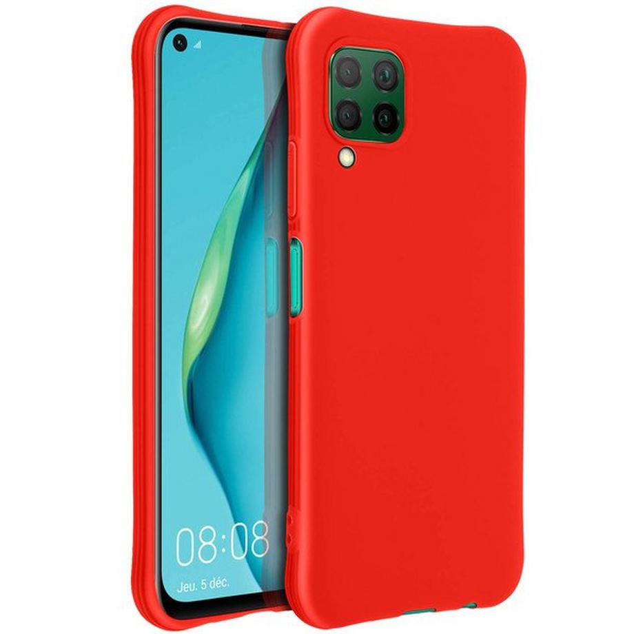 Avizar  Coque Huawei P40 Lite Silicone Rouge 