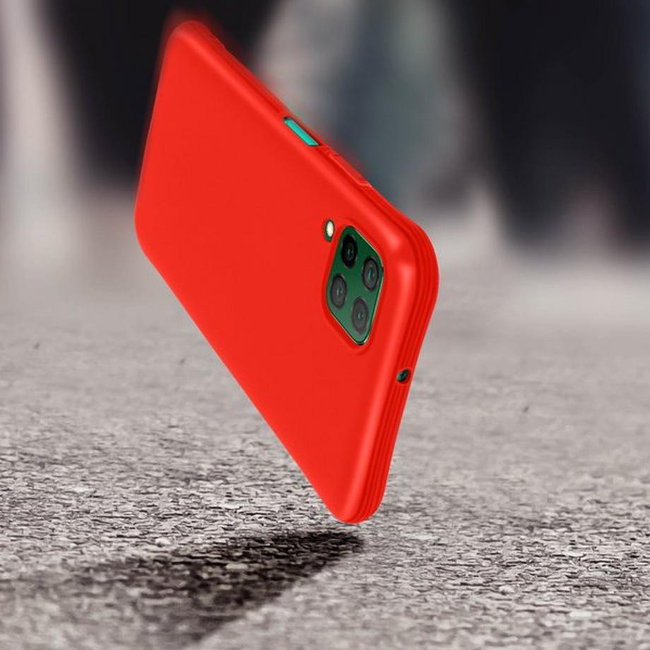 Avizar  Coque Huawei P40 Lite Silicone Rouge 