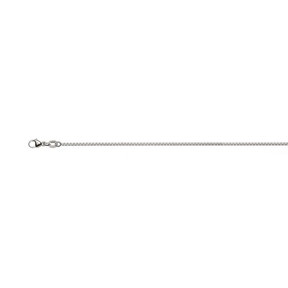 Collier en or blanc chaine vénitienne 750, 1,3mm, 42cm