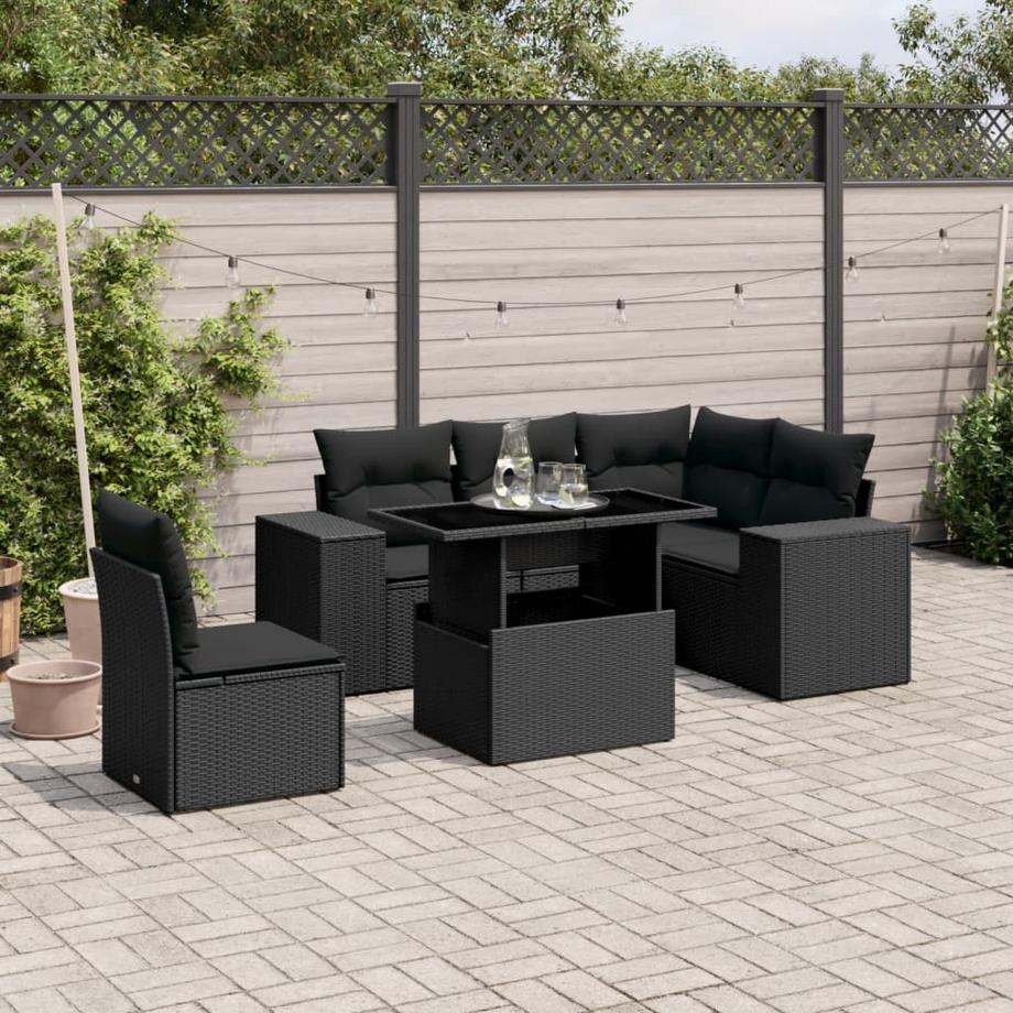 VidaXL set divano da giardino Polirattan  