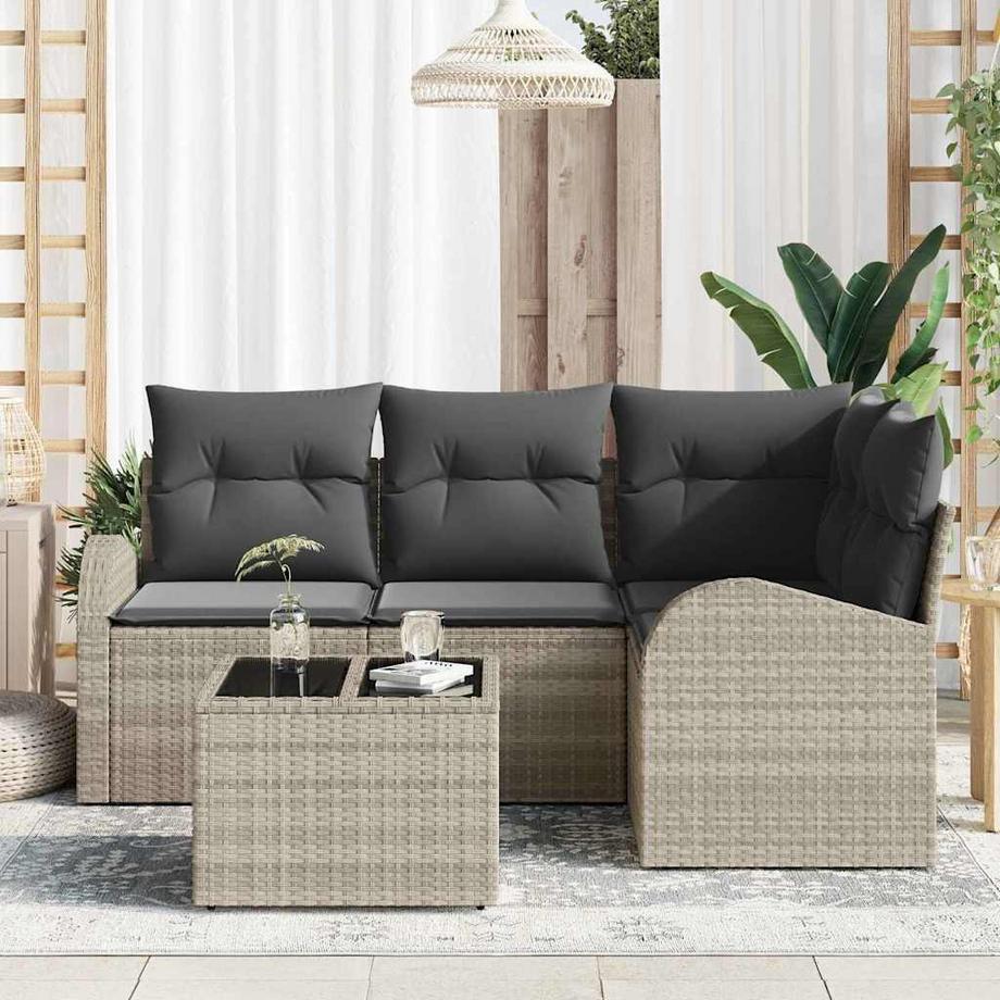 VidaXL Canapé de jardin poly rattan  