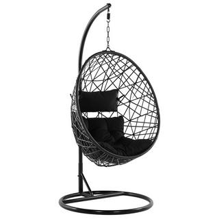 Beliani Hängesessel mit Gestell aus PE Rattan Retro ALATRI  