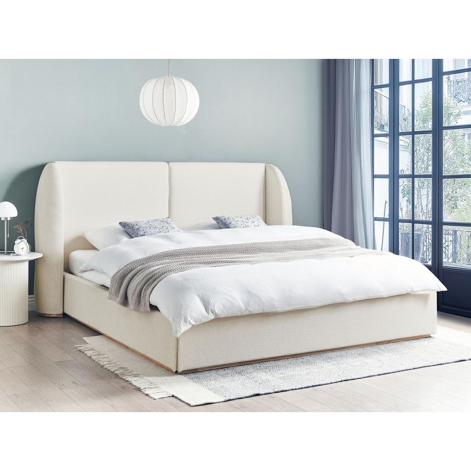 Beliani Lit ottoman en Tissu  MONESTIER  