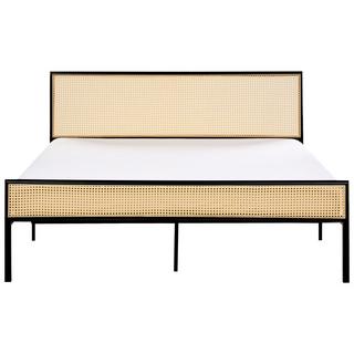 Beliani Lit avec sommier en Métal Moderne AVANTON  