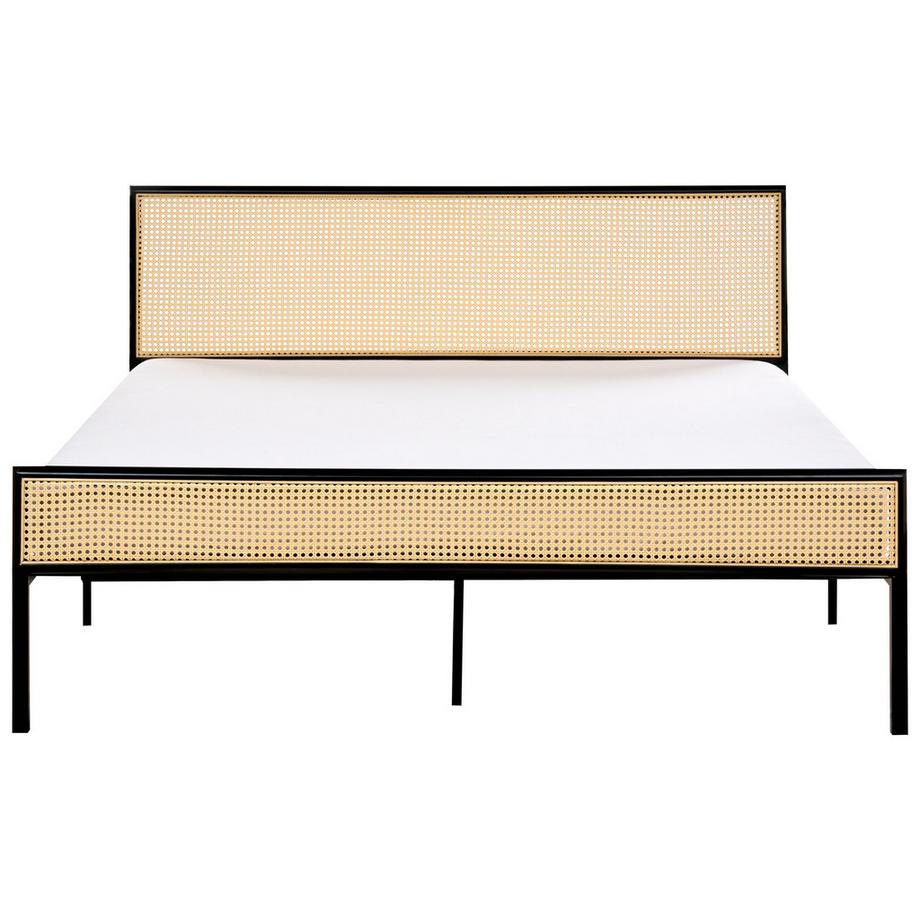 Beliani Lit avec sommier en Métal  AVANTON  