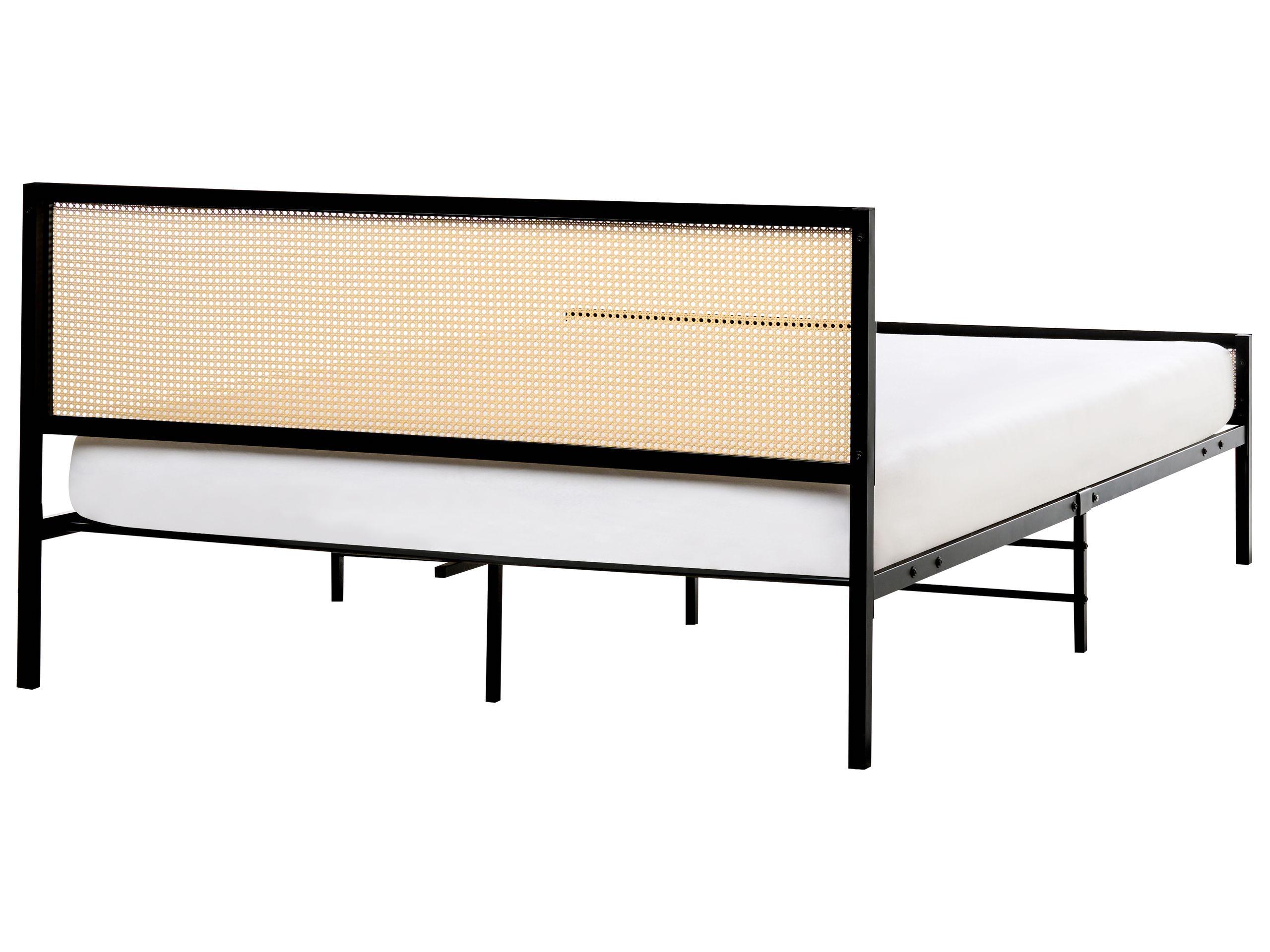 Beliani Lit avec sommier en Métal Moderne AVANTON  