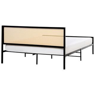 Beliani Lit avec sommier en Métal Moderne AVANTON  