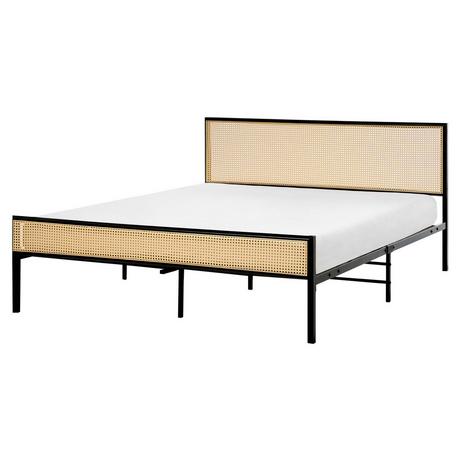 Beliani Lit avec sommier en Métal Moderne AVANTON  