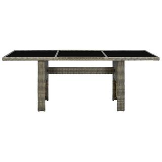 VidaXL Table de jardin rotin synthétique  