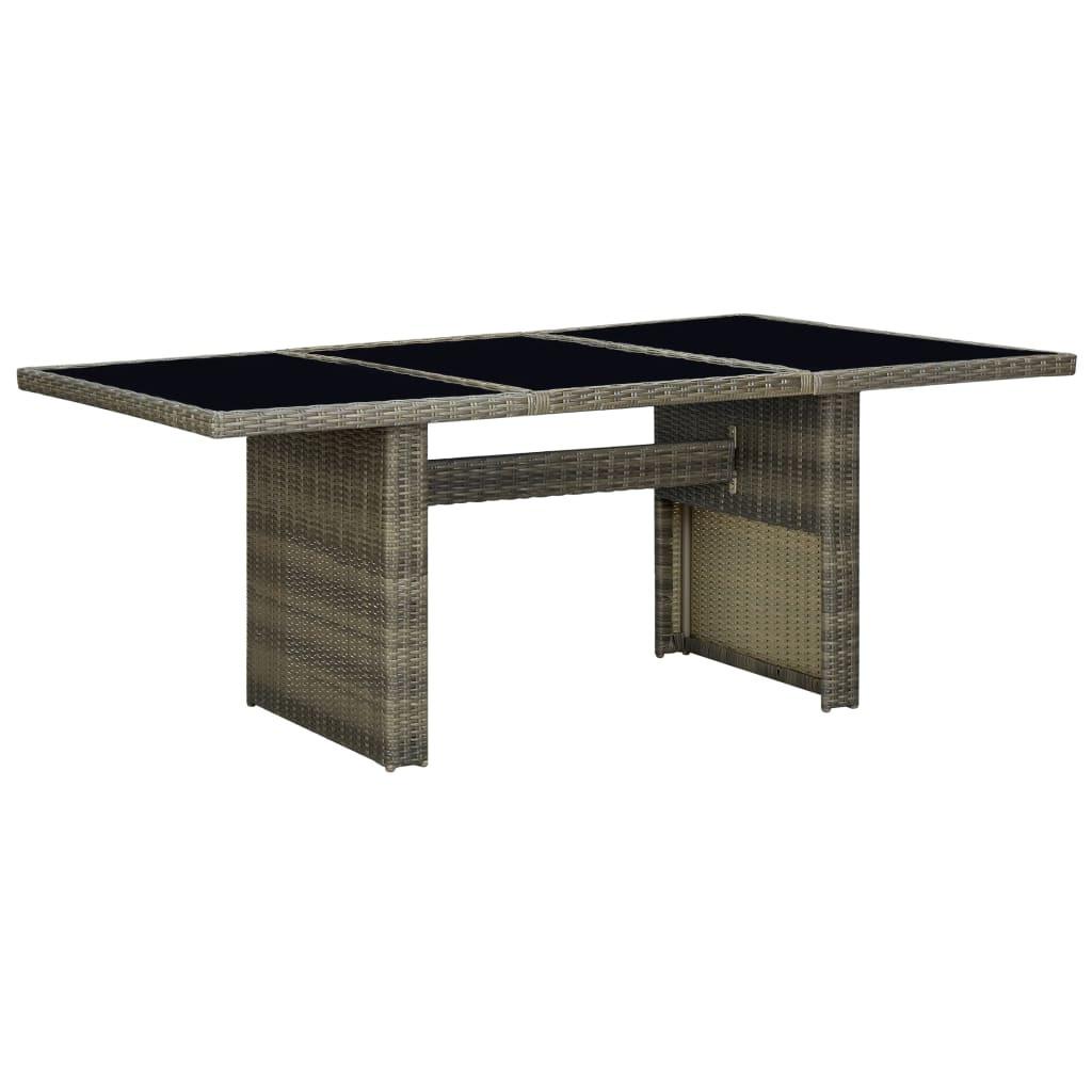 VidaXL Table de jardin rotin synthétique  