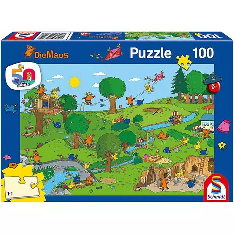 Schmidt  Puzzle Die Maus, Im Spielpark (100Teile) 