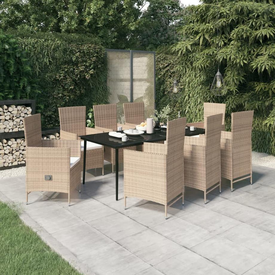 VidaXL set da pranzo da giardino  