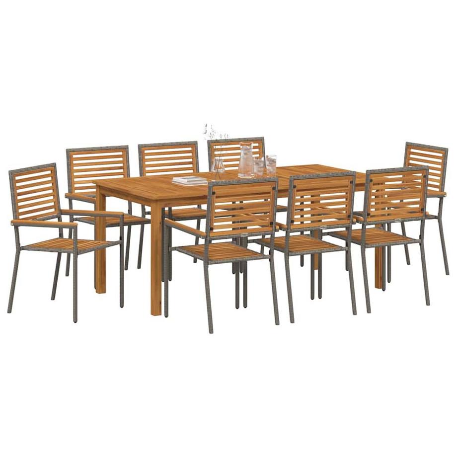 VidaXL Ensemble de salle à manger pour jardin bois d'acacia massif  
