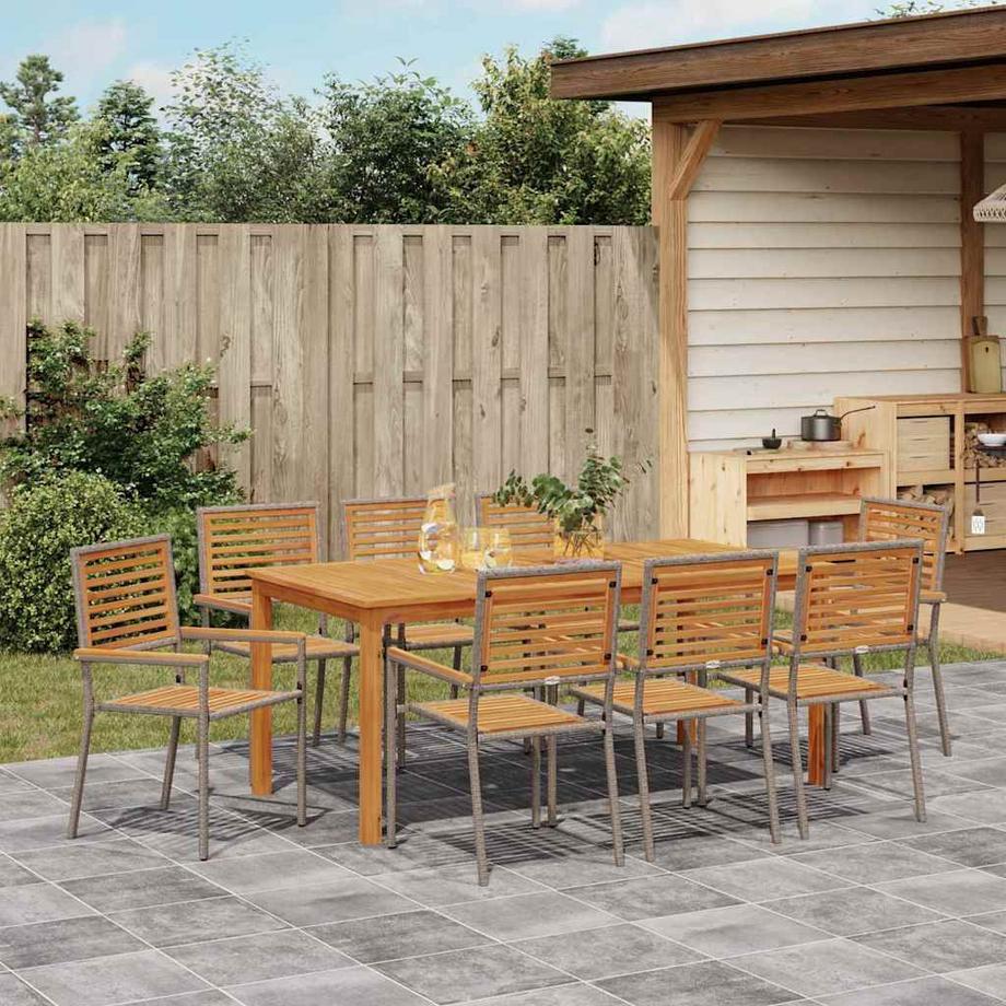 VidaXL Ensemble de salle à manger pour jardin bois d'acacia massif  