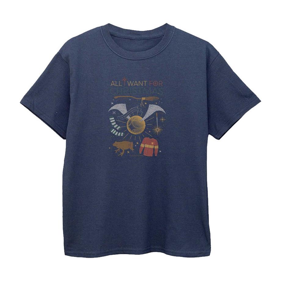 All I Want For Christmas Maglietta Cotone