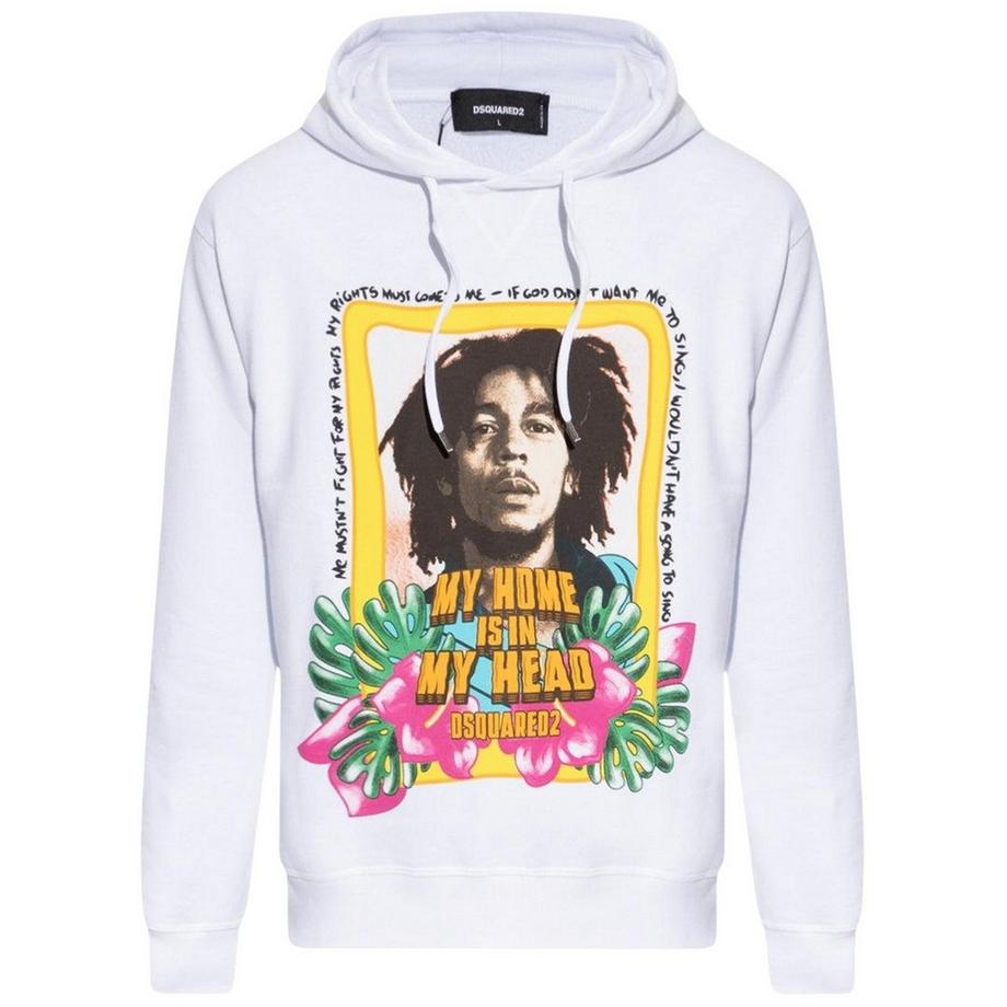 DSQUARED2 Sweat à capuche imprimé Bob Marley  
