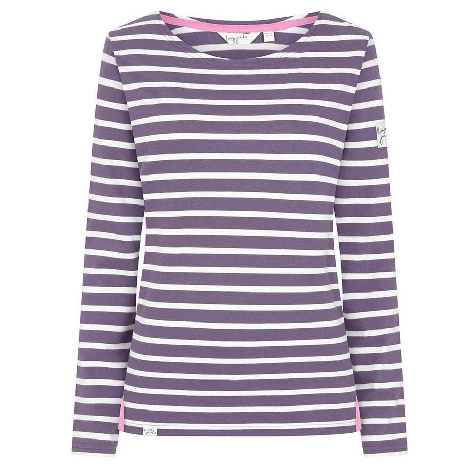 Lazy Jacks Top a maniche lunghe a righe bretoni  