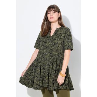 Ulla Popken T-shirt Linea A Scollo Tunica Manica Corta Cotone Biologico  