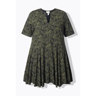 Ulla Popken T-shirt Linea A Scollo Tunica Manica Corta Cotone Biologico  