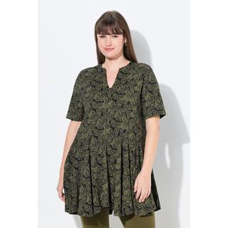 Ulla Popken T-shirt Linea A Scollo Tunica Manica Corta Cotone Biologico  