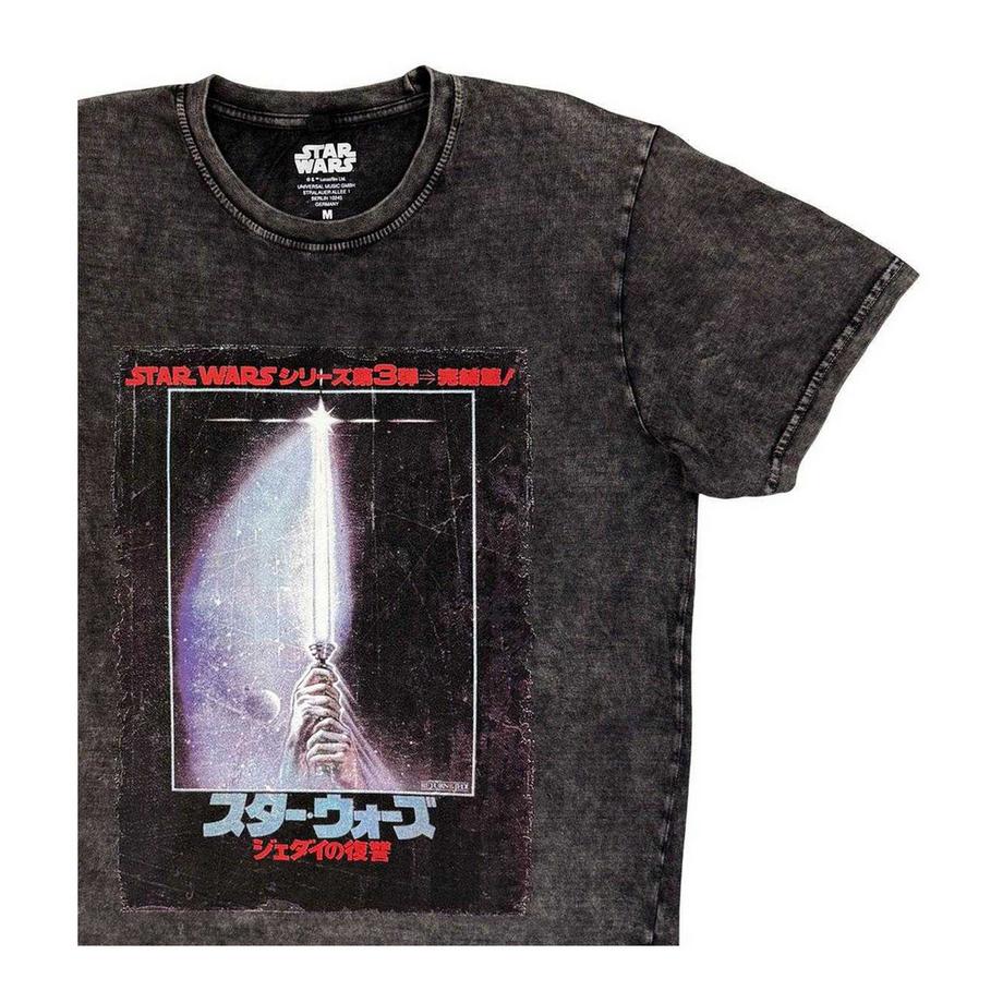 STAR WARS  Maglietta Poster Giapponese Lavaggio A Pietra 