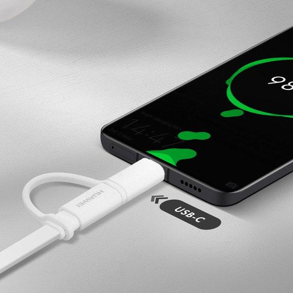 HUAWEI  Huawei USB C / Micro-USB Kabel Weiß 