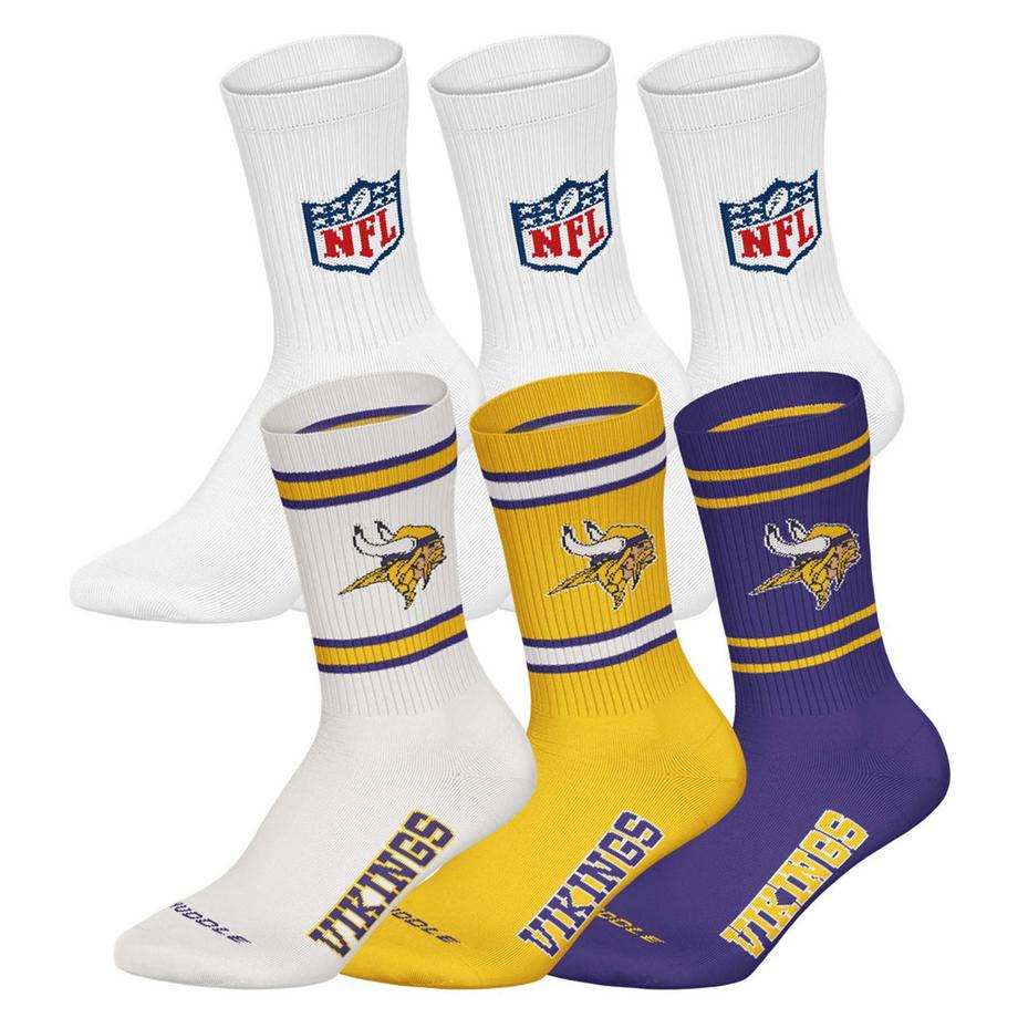 Chaussettes  Pack de 6 Stretch-NFL 6Pack Crew Socks