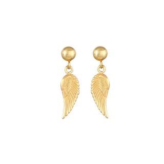 Elli  Boucles d'Oreilles Femmes Pendentif D'ailes Ange Gardien Basique 