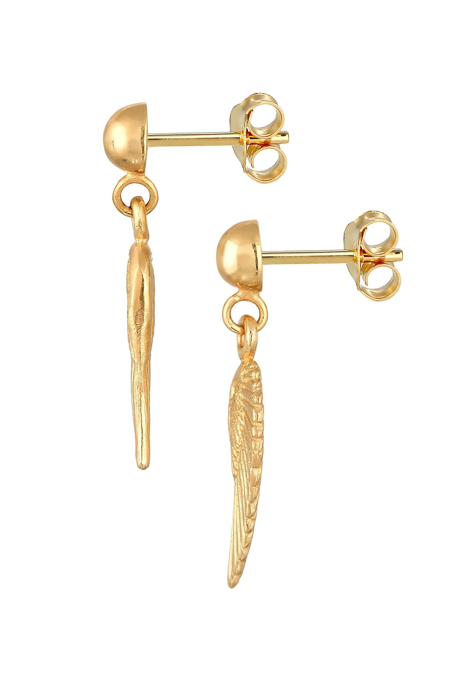 Elli  Boucles d'Oreilles Femmes Pendentif D'ailes Ange Gardien Basique 