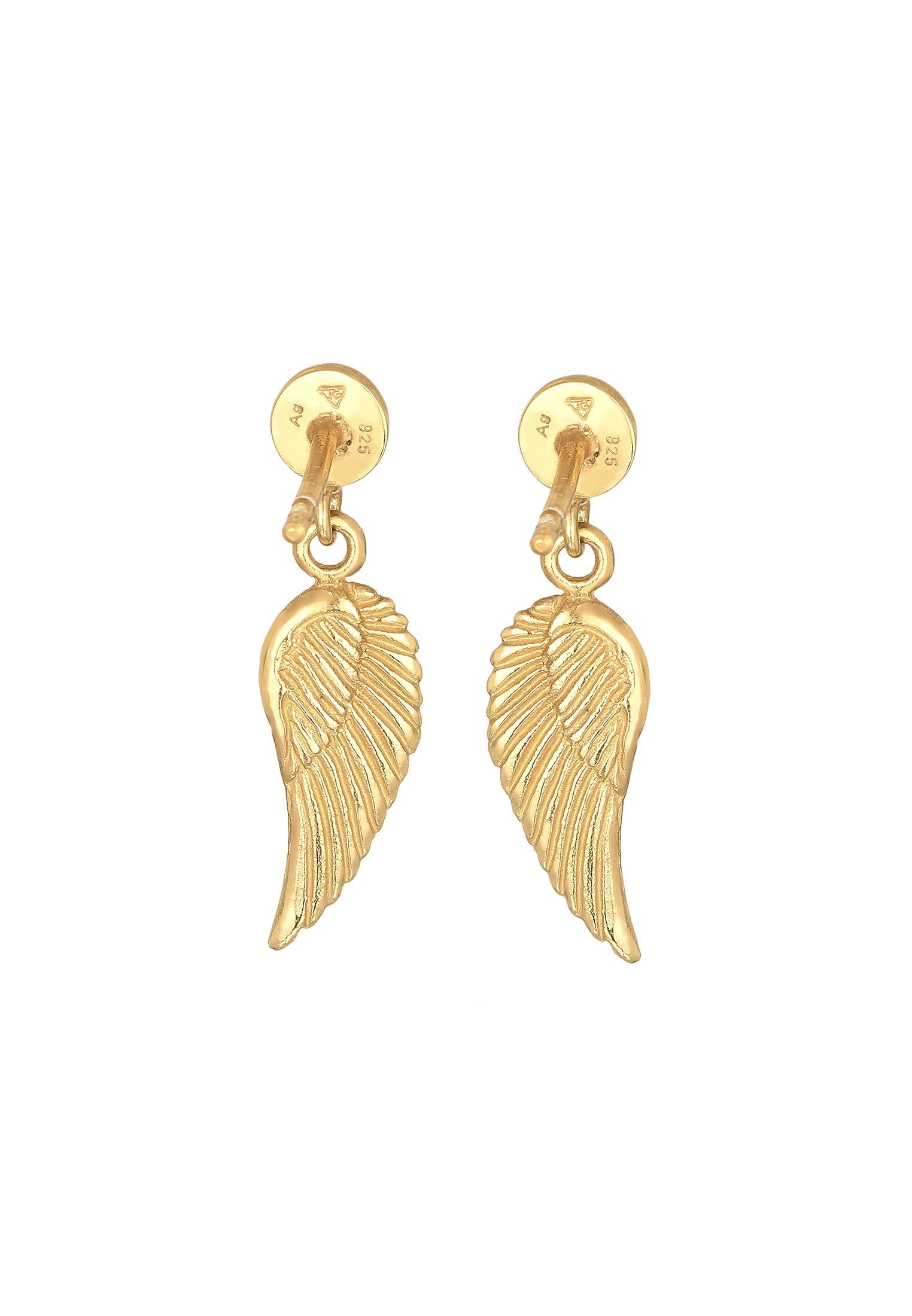 Elli  Boucles d'Oreilles Femmes Pendentif D'ailes Ange Gardien Basique 