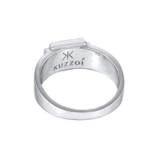 Kuzzoi  Bague Herren Siegelring Matt 925 Silber 