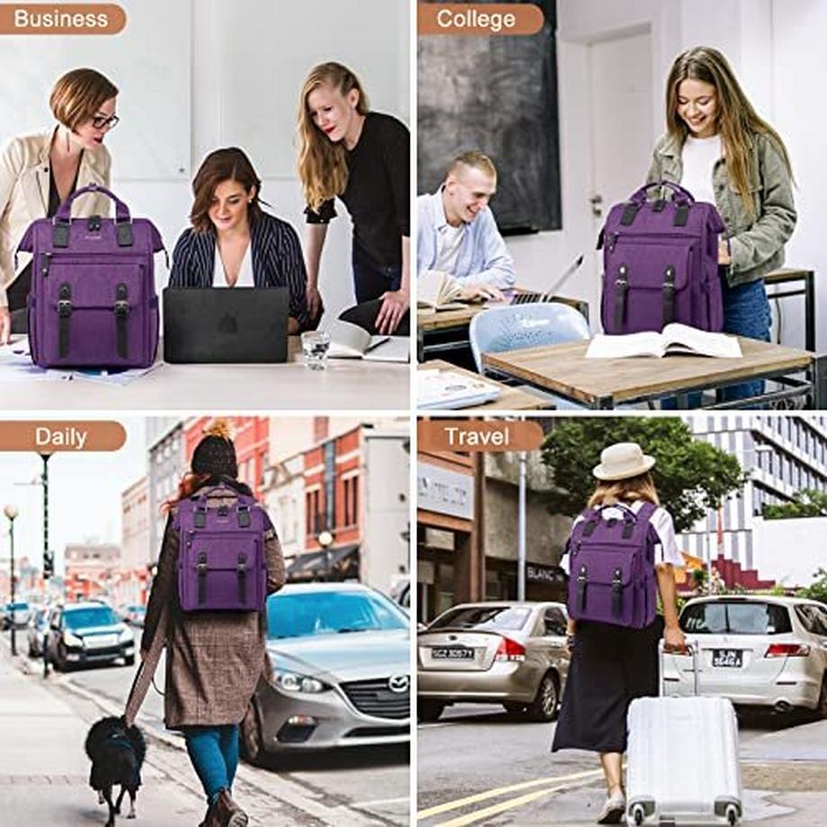 Only-bags.store 15.6 Zoll Laptop Rucksack Schul Reise Arbeitstasche mit Datenkabel  