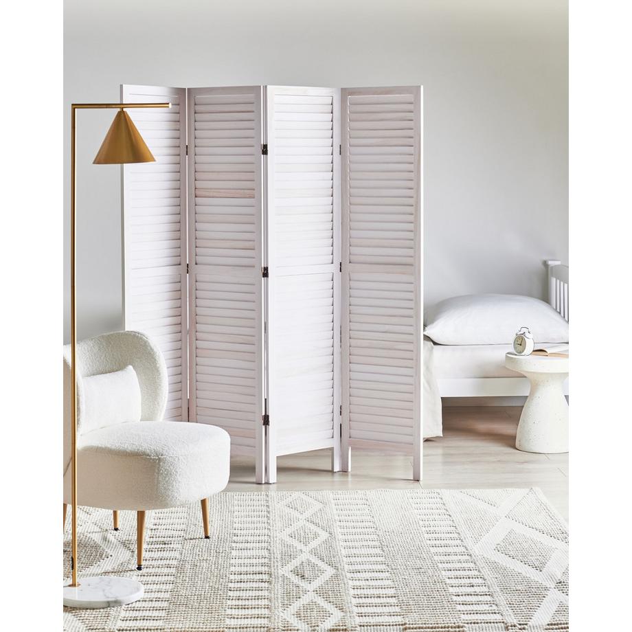 Beliani Raumteiler 4-teilig aus Paulownia-Holz  AVENES  