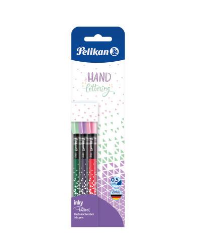 Pelikan  Pelikan 820073 penna a sfera Verde, Lillà, Rosa 3 pz 