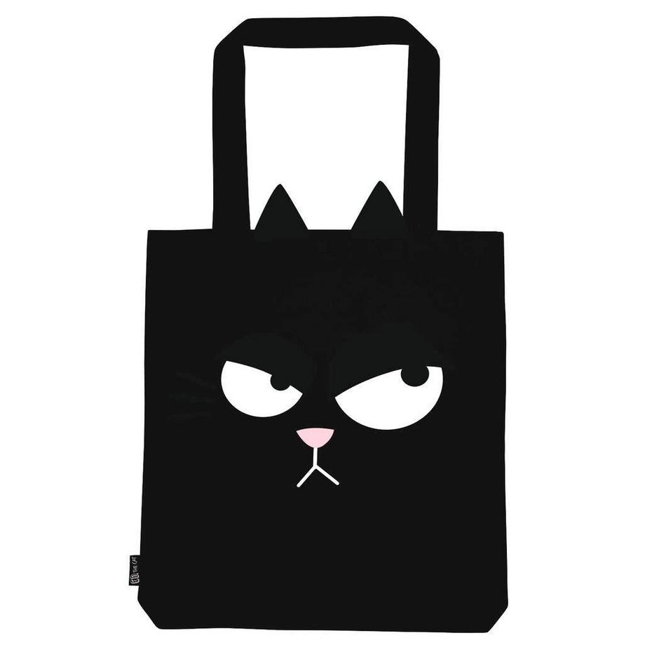Only-bags.store The Cat Shopper Baumwolltasche  